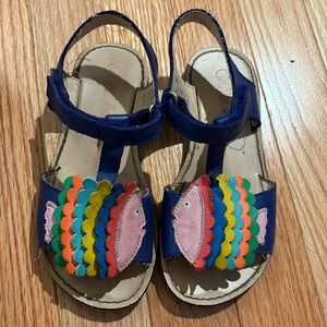 Mini Boden Blue Fish Sandals for Kids